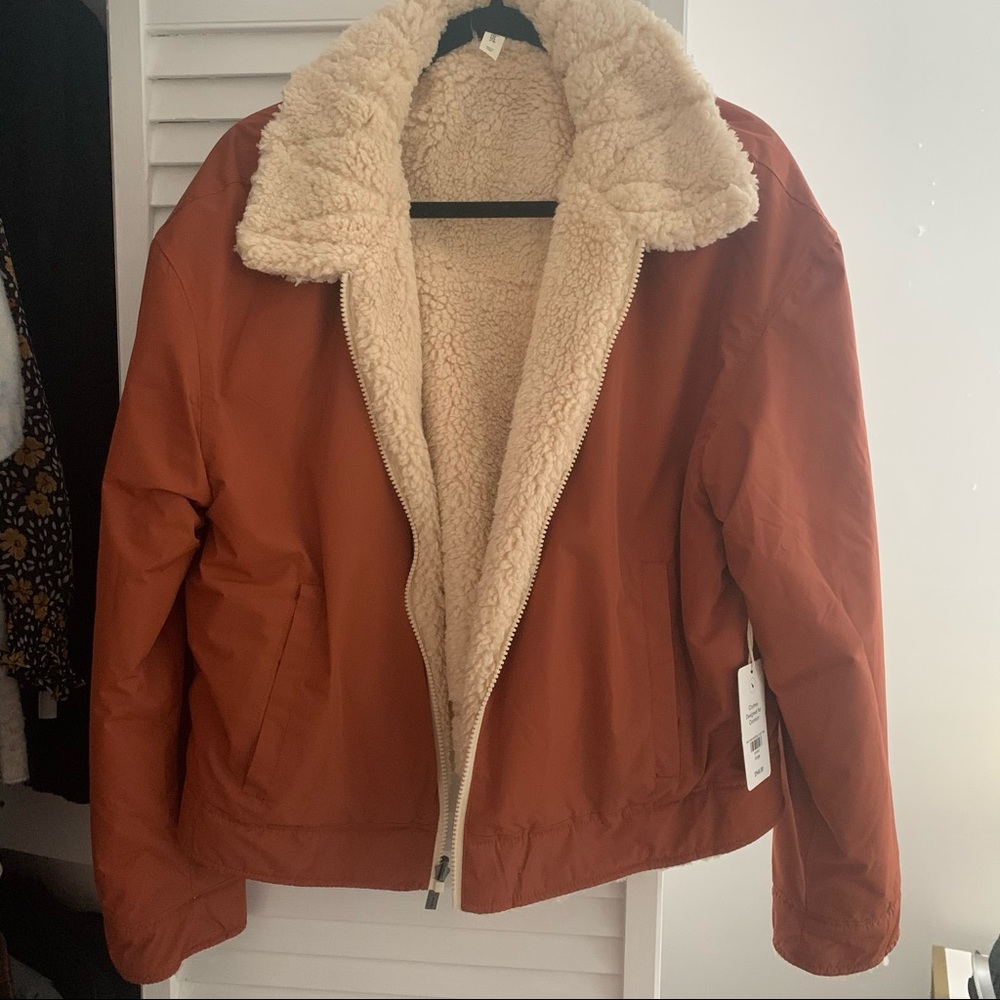 UpWest Brown Teddy Jacket with Cream Accents - Picture 2 of 5